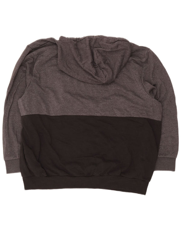 Męski sweter z kapturem Jack & Jones, 5XL, szara, bawełniana z blokami kolorów