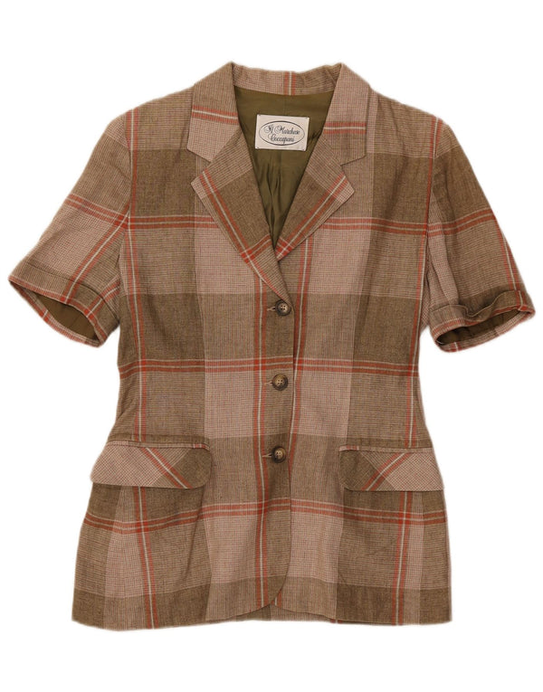 Damska marynarka z krótkim rękawem Il Marchese Coccapani UK 12 Średni brąz