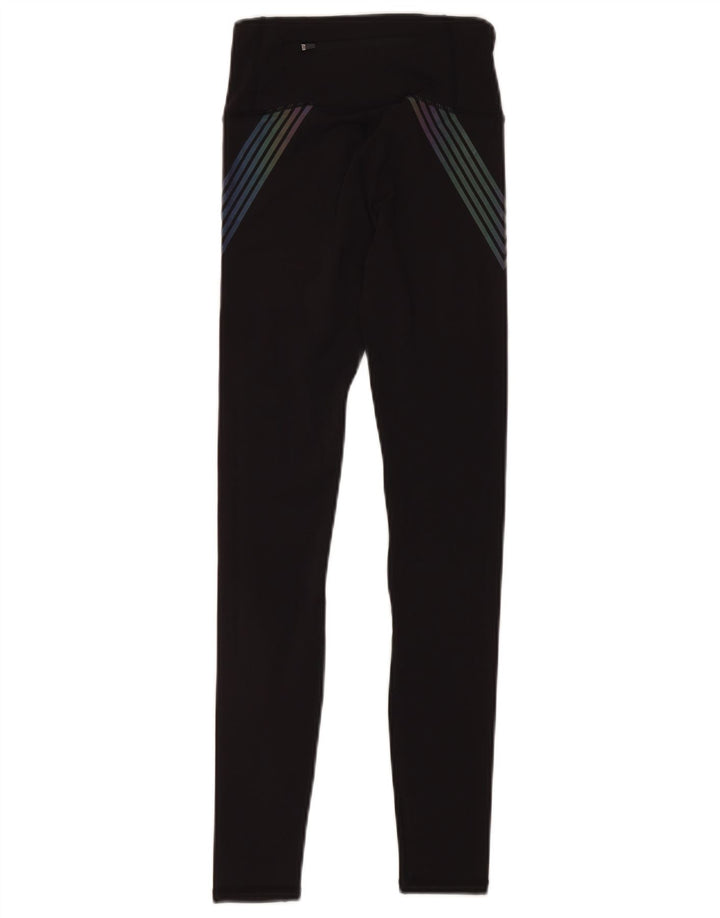 Damskie legginsy SUPERDRY z grafiką UK 6, małe, czarne, poliestrowe