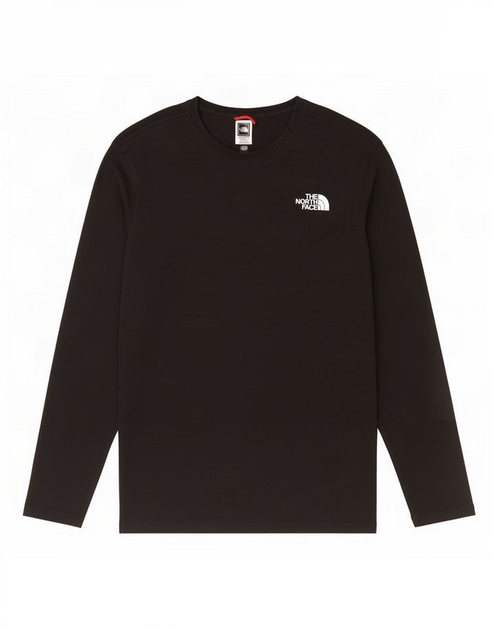 Męski top graficzny The North Face z długim rękawem, mały, czarny, bawełniany