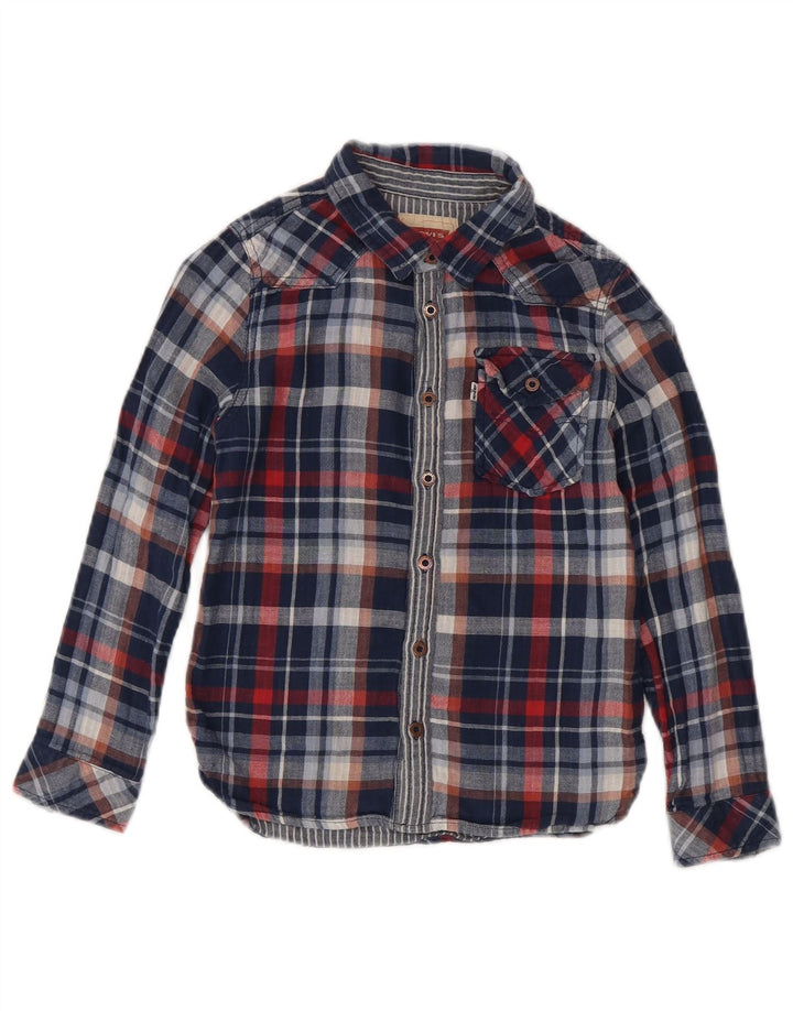 Koszula chłopięca Levi's San Francisco z długim rękawem 7-8 lat w granatową kratę