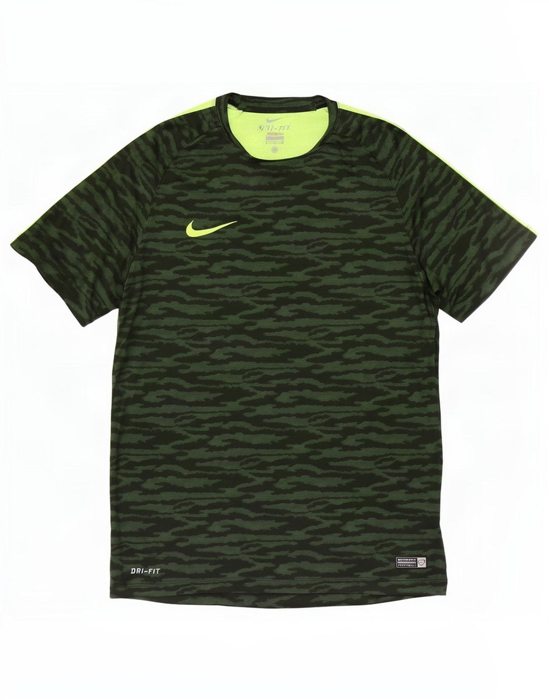 Męski T-shirt Nike Dri Fit Top, średni zielony kamuflaż, poliester