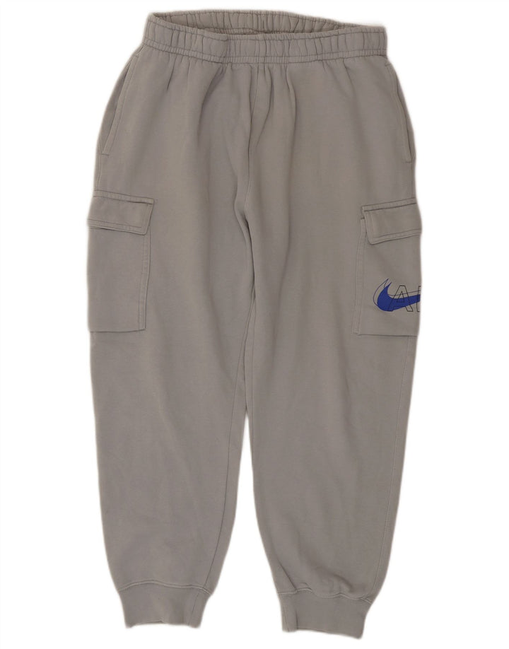 Męskie spodnie dresowe Nike Cargo Crop, średnioszare, bawełniane