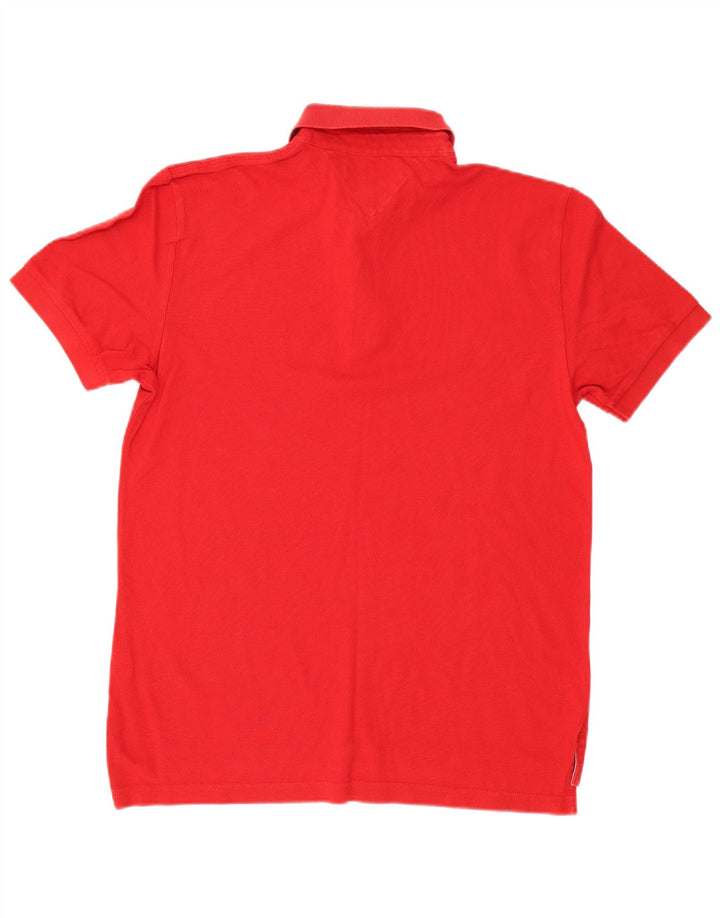 Męska koszulka polo Tommy Hilfiger w kolorze średniej czerwieni, bawełniana