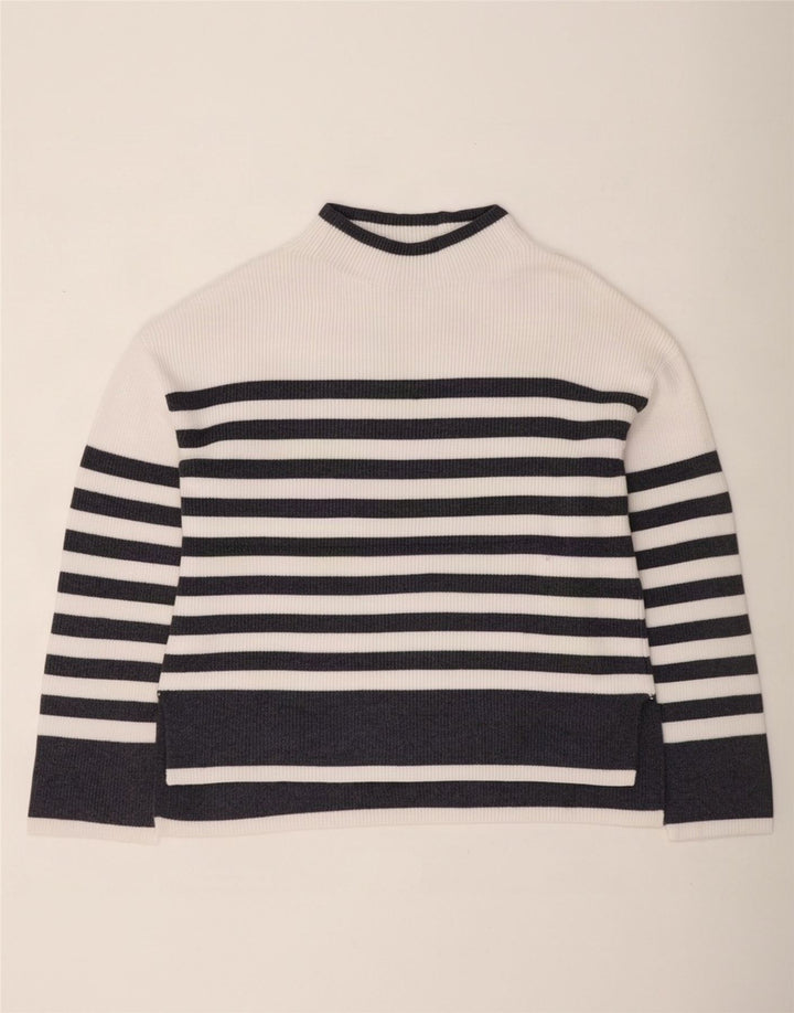 Marks & Spencer Damski sweter z golfem UK 14 Średni biały