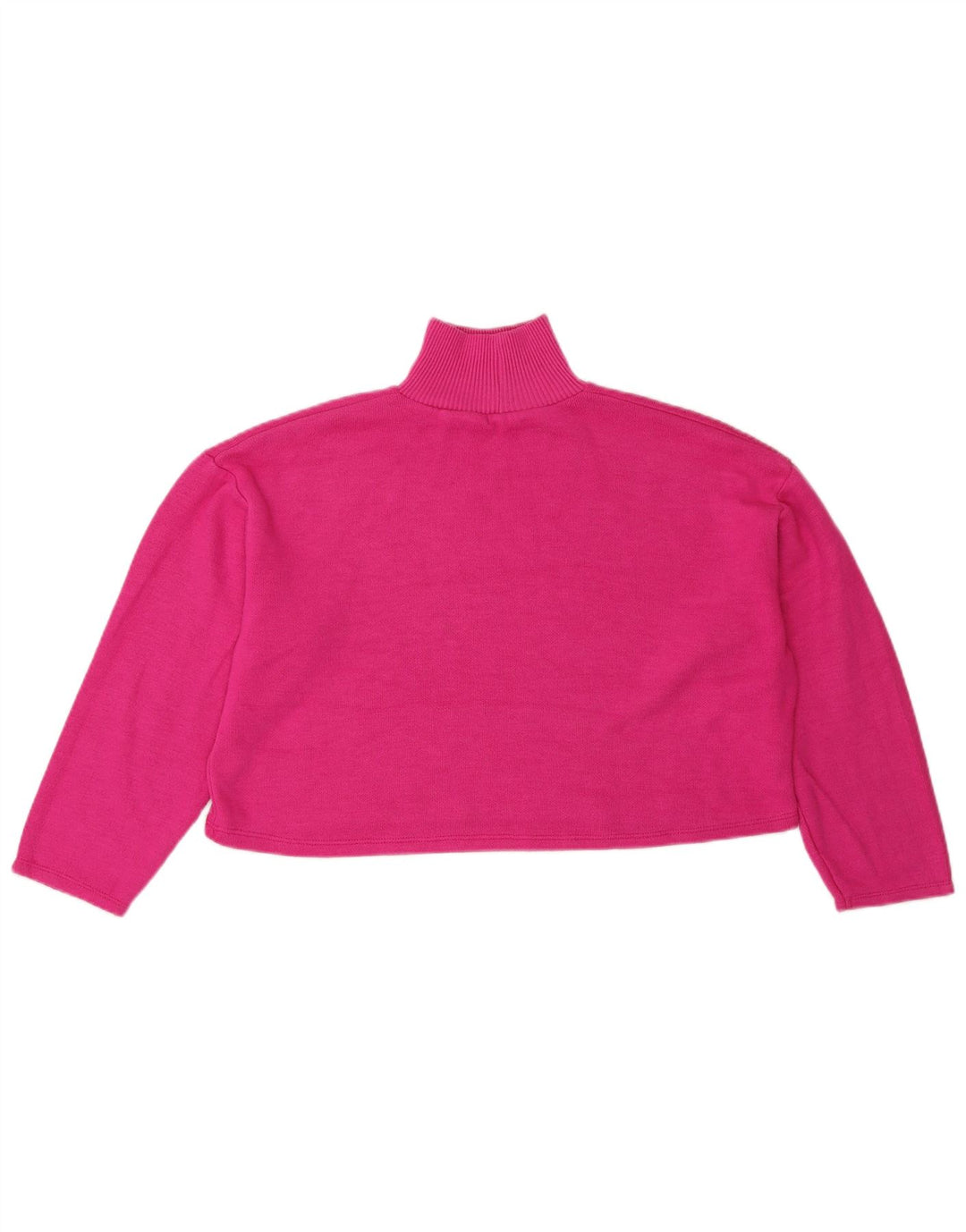 Damski sweter Zara Crop Oversize z golfem UK 10 Small Pink