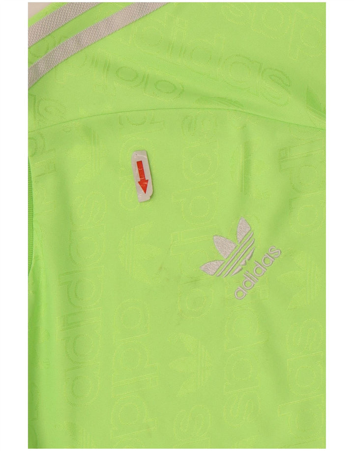 Męska koszulka z grafiką Adidas Top, średni zielony poliester