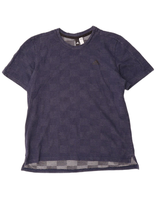 Adidas Męska koszulka Top XL Granatowa, geometryczna bawełna