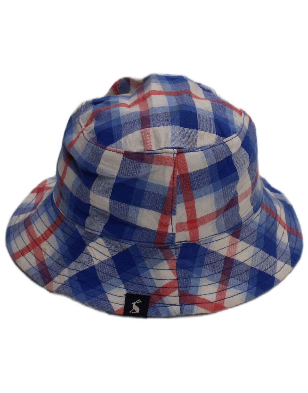 Czapka typu Bucket dla chłopców Joules 3-6 miesięcy, bawełniana w niebieską kratkę