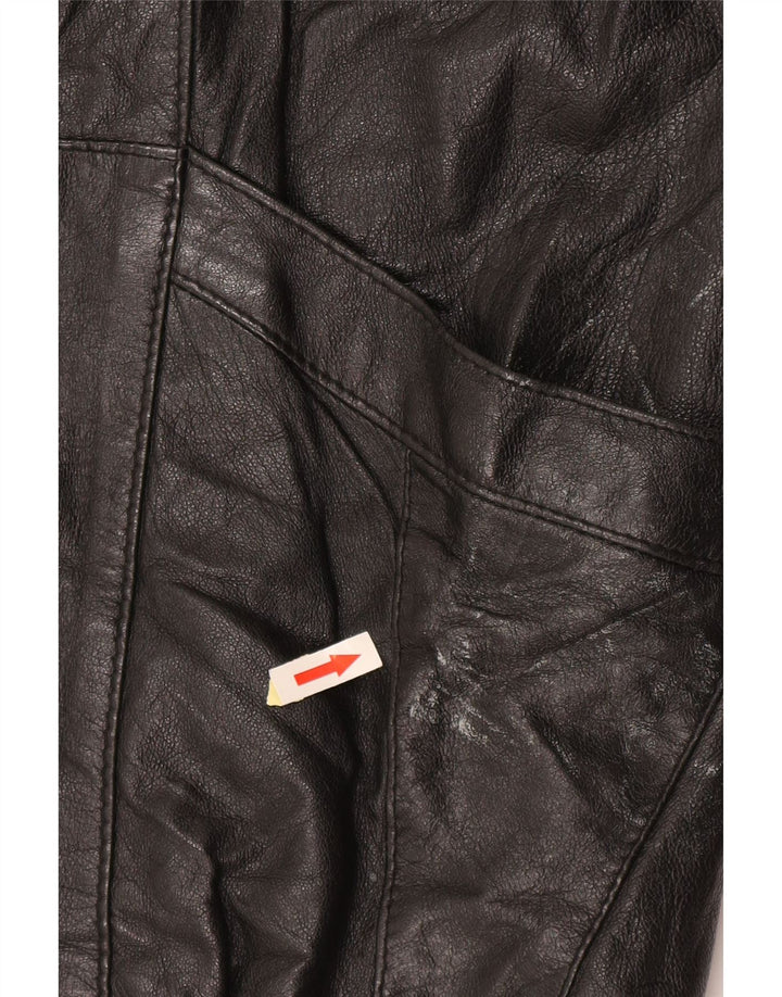 Vintage damska kurtka skórzana oversize EU 50 XL czarna