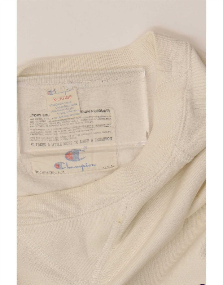 Męska bluza z grafiką Champion XL, biała, bawełniana