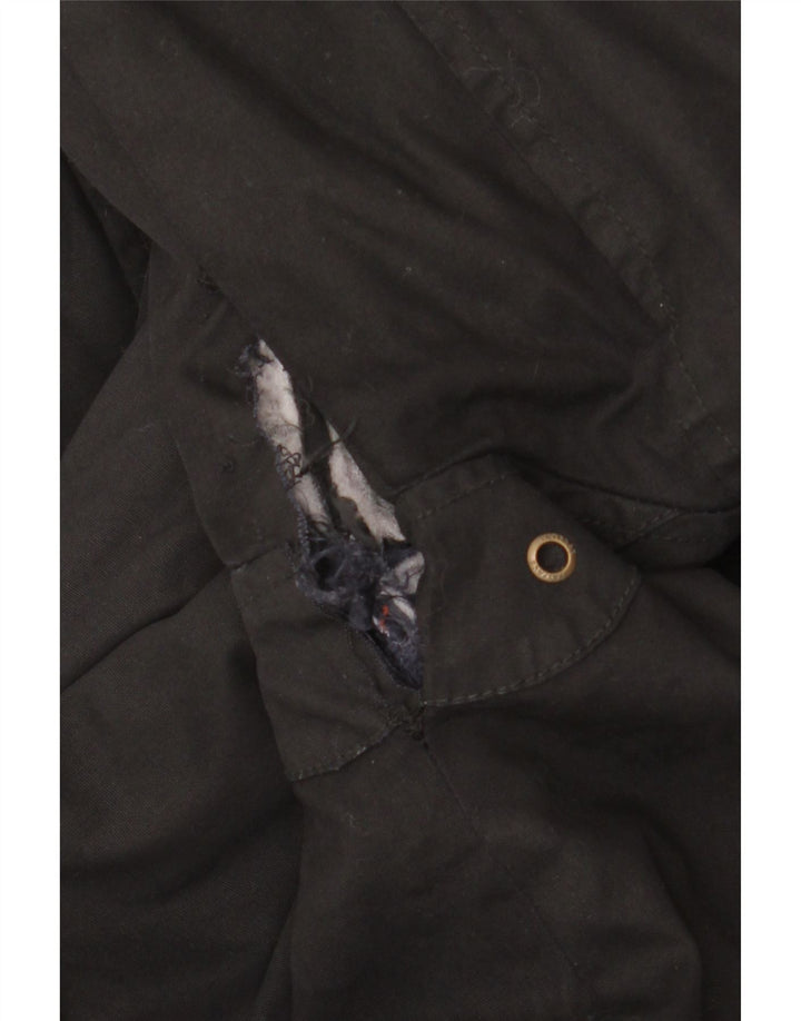 Męska kurtka z woskowanej bawełny Fat Face UK 40, duża czarna