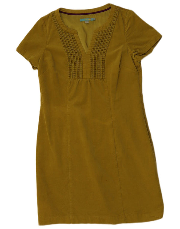 BODEN Womens Shift Dress UK 14 Medium  Khaki Cotton