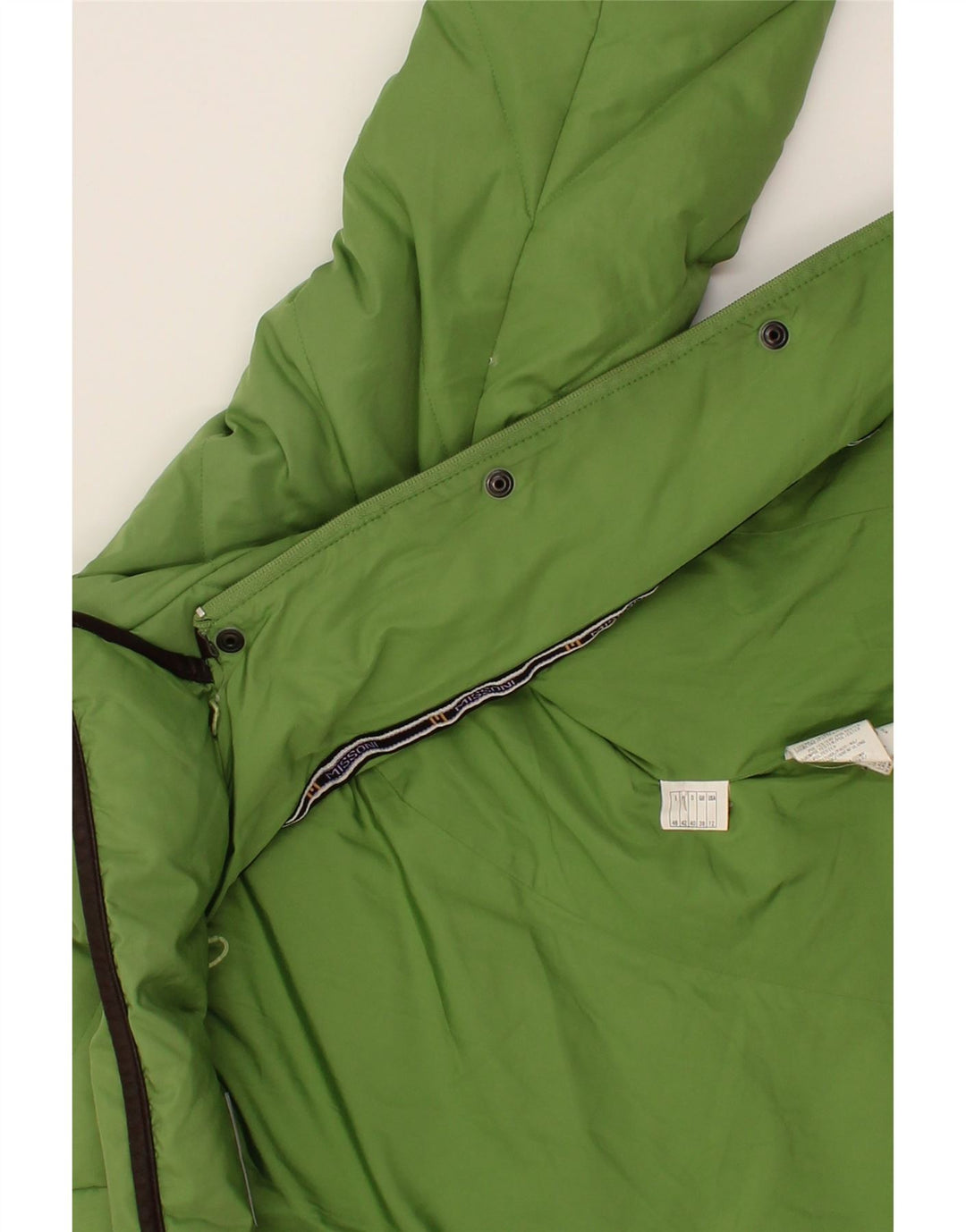 MISSONI Womens Padded Jacket US 12 Large Green Polyester Vintage Missoni and Second-Hand Missoni from Messina Hembry 