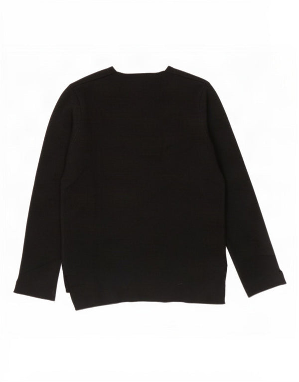 Sweter damski Zara z dekoltem w kształcie litery V, UK 16, duży, czarny