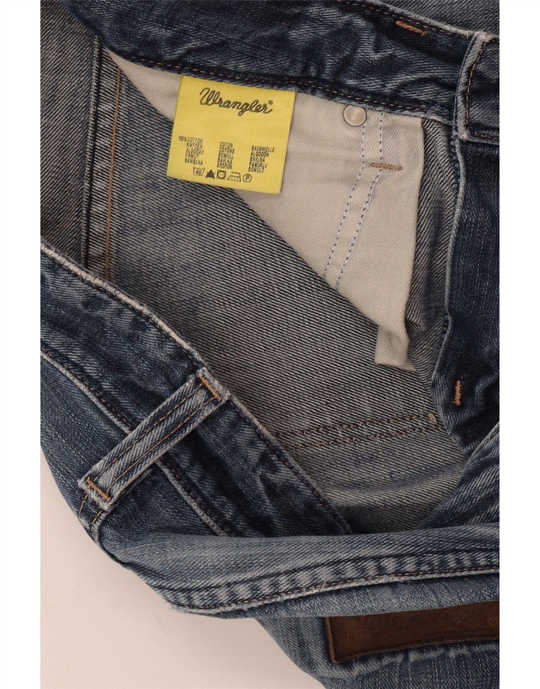 Damskie jeansy Wrangler Crank Straight W32 L34 Niebieskie, bawełniane