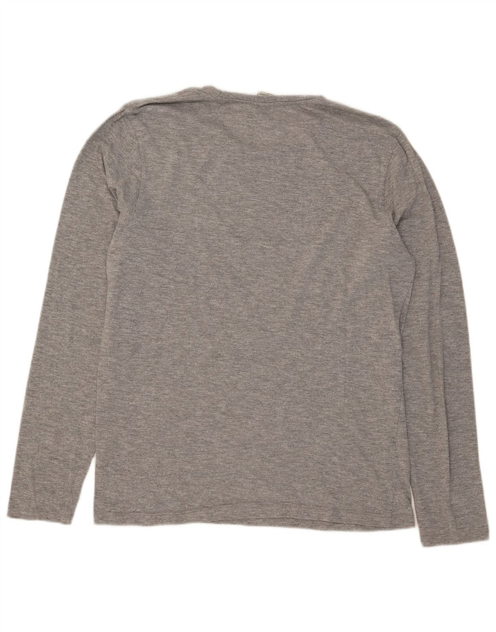 Męski top Scotch & Soda z długim rękawem, duży, szary, bawełniany