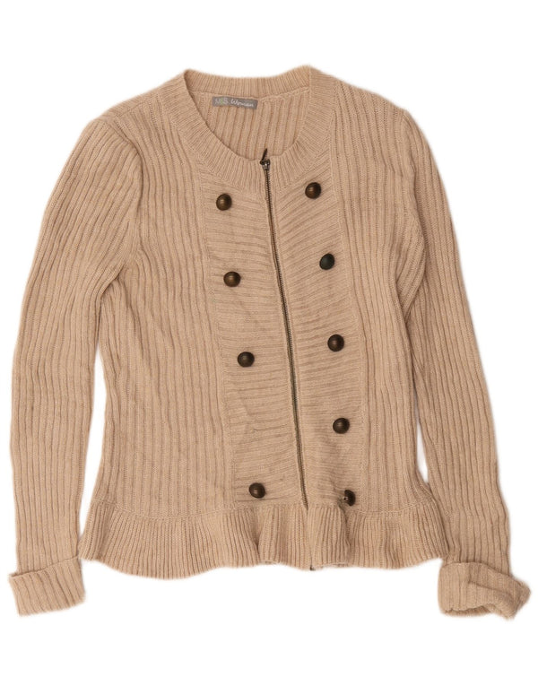 Sweter damski Marks & Spencer UK 16, duży, beżowy, akrylowy