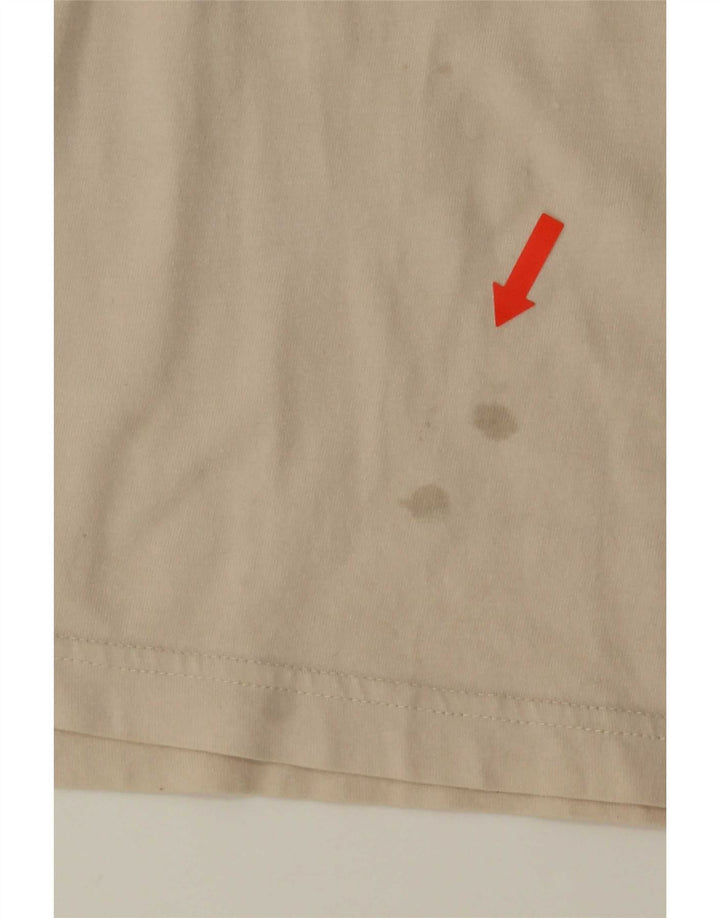 Adidas Męski T-shirt z grafiką Top, duży, beżowy