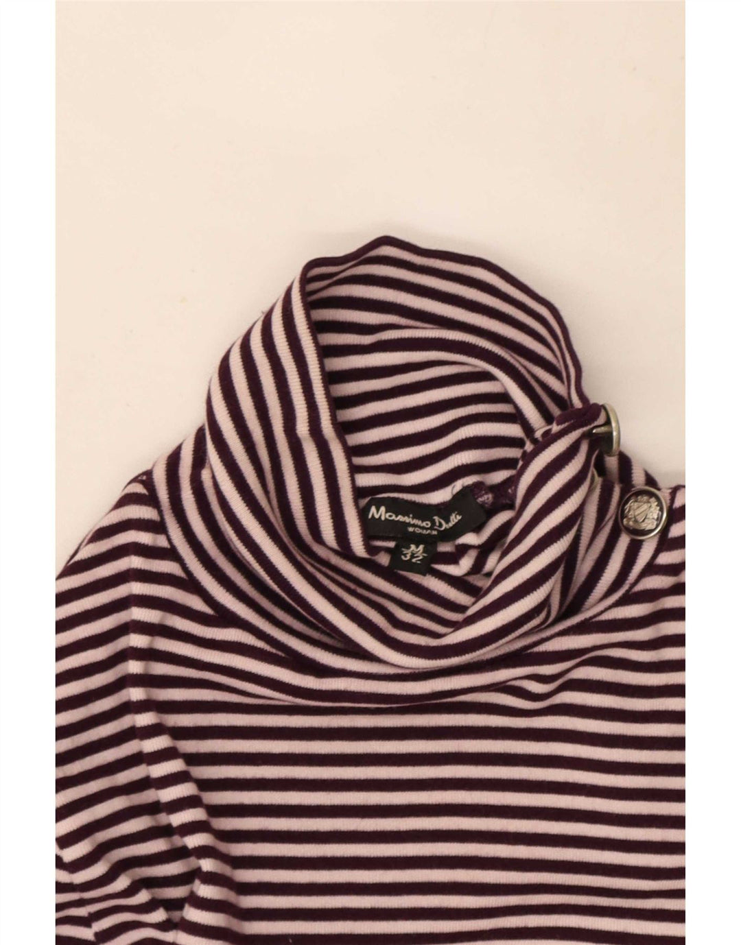 Damski sweter zapinany na guziki Massimo Dutti UK 12 w średnie fioletowe paski