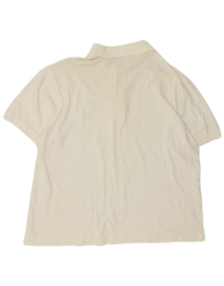 Męska koszulka polo Lacoste, rozmiar 6, XL, biała, bawełniana