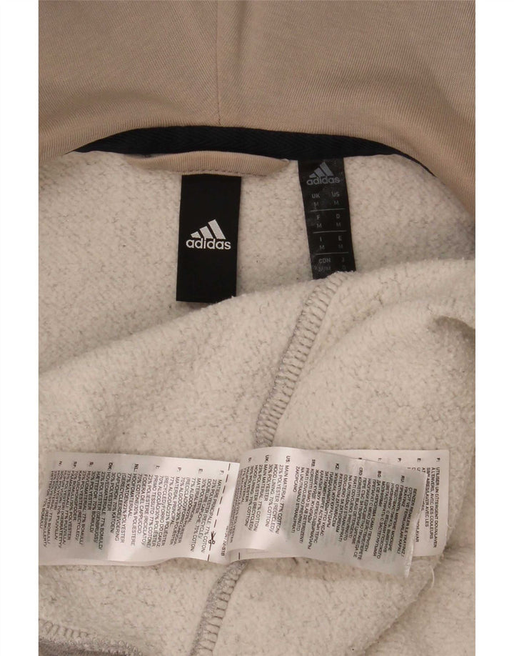 Męski sweter z kapturem Adidas 3D Arc Zip, średnioszary, bawełniany