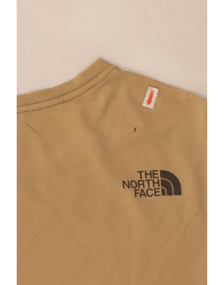 Męski T-shirt z grafiką The North Face, średnio beżowy, bawełniany