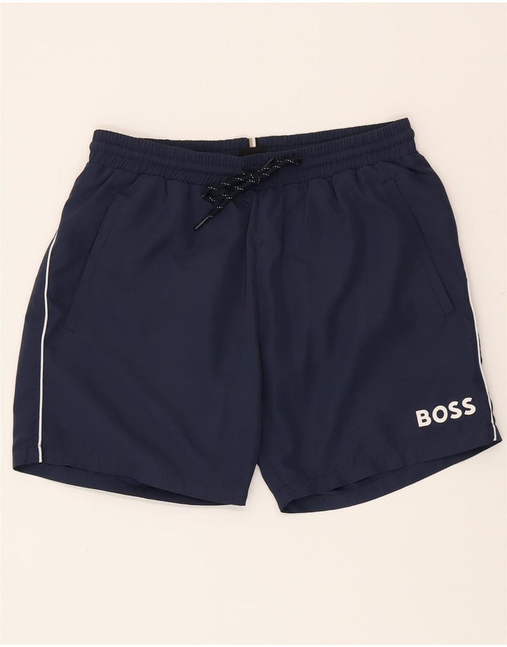 Męskie spodenki kąpielowe Hugo Boss, małe, granatowe