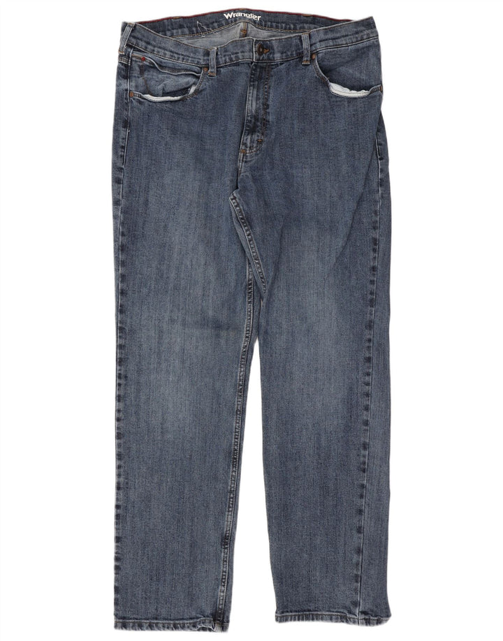 Męskie jeansy Wrangler Regular Straight W38 L32 Niebieskie bawełniane