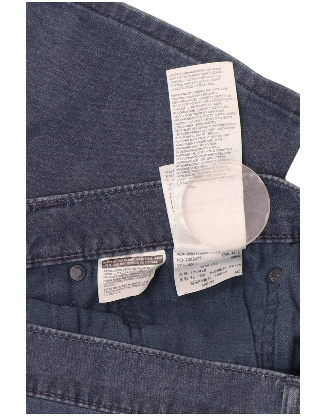 Męskie jeansy slim fit Levi's W36 L30 Niebieskie bawełniane