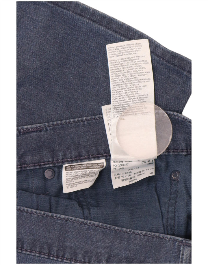 Męskie jeansy slim fit Levi's W36 L30 Niebieskie bawełniane