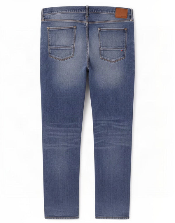 Męskie dżinsy Denton Straight Jeansy Tommy Hilfiger W38 L30 Niebieskie bawełniane