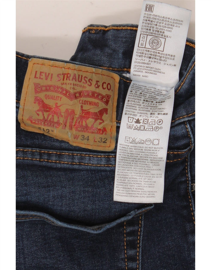 Męskie jeansy Levi's 512 Slim Tapered W34 L32 Granatowa bawełna