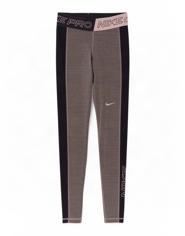 Damskie legginsy Nike Dri Fit Graphic UK 4 XS Szary poliester z blokami kolorów