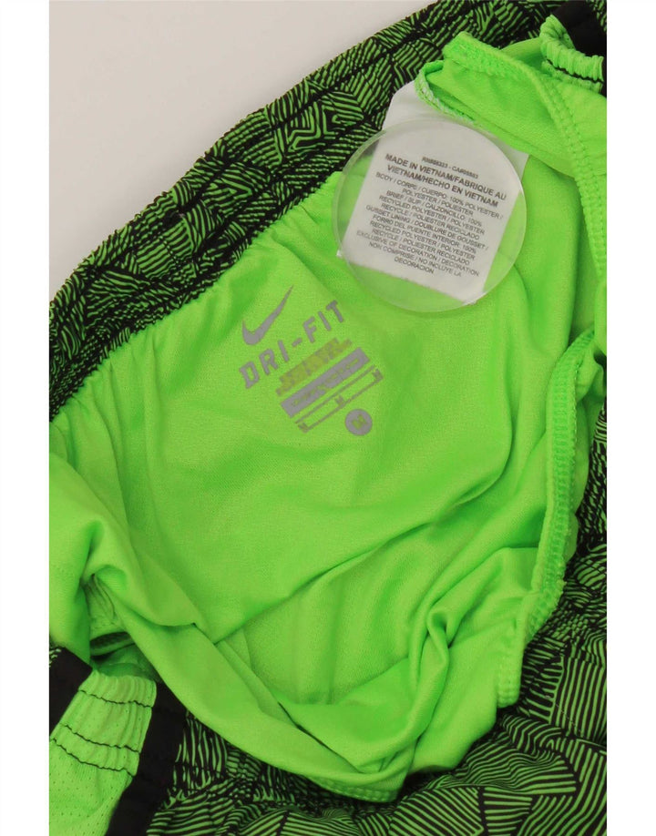Damskie spodenki sportowe Nike Dri Fit UK 14, średni zielony geometryczny poliester