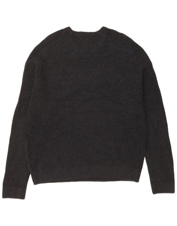 Marks & Spencer Męski sweter z okrągłym dekoltem XL, szary, nakrapiany akryl