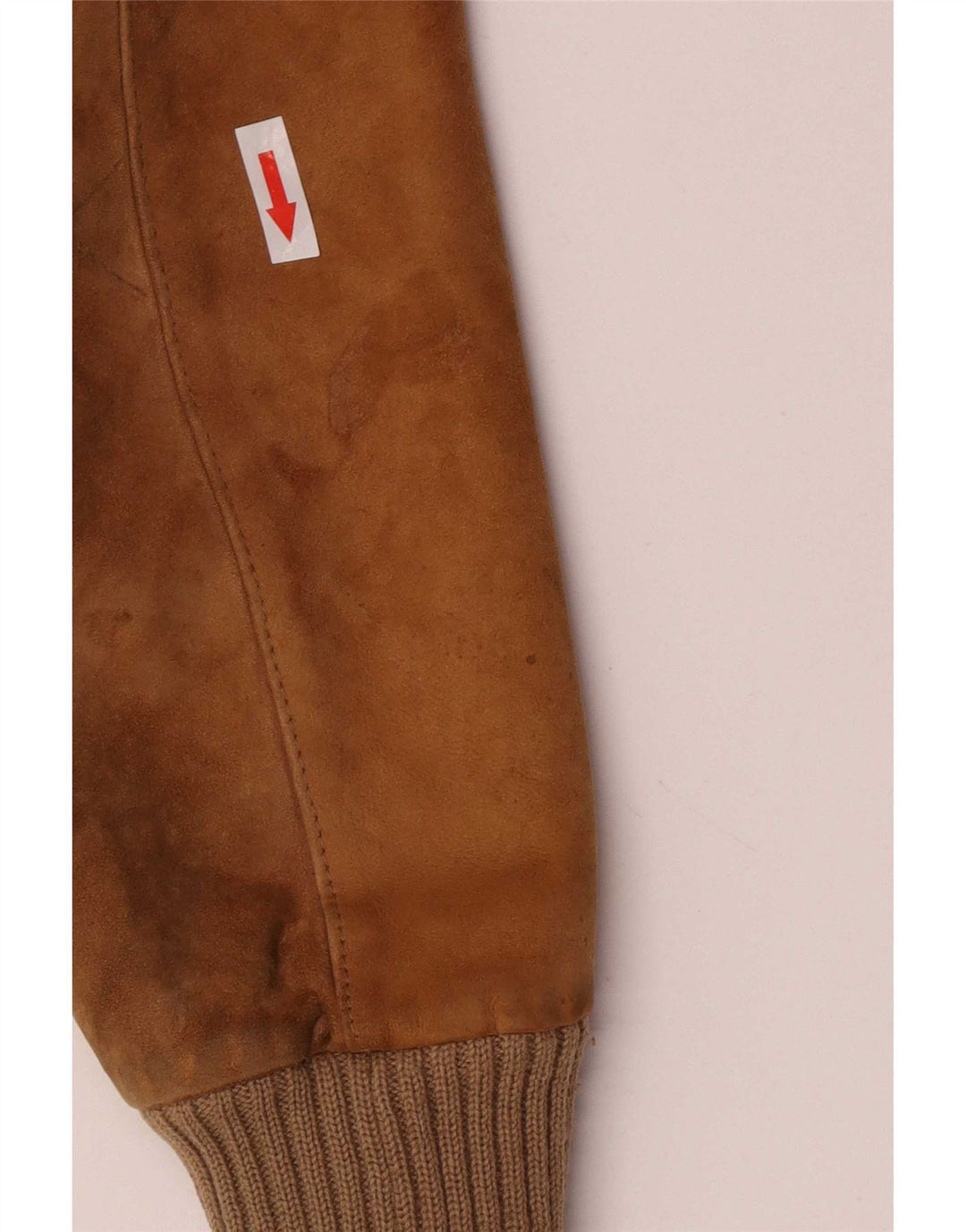 Vintage męska kurtka bomber zamszowa IT 48 średni beż