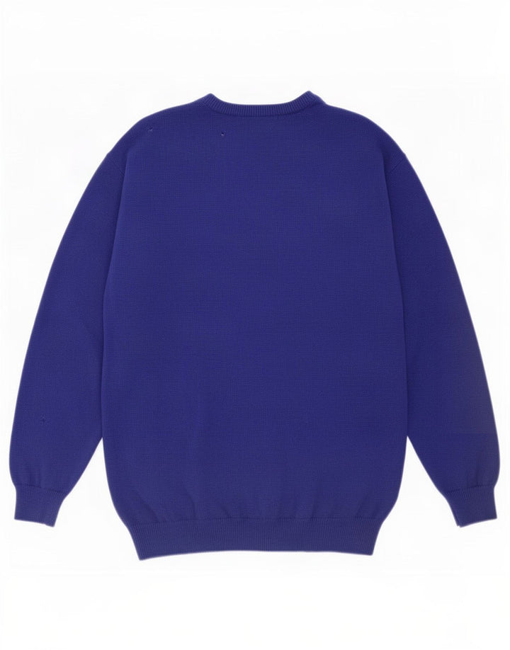 Marks & Spencer Męski sweter St. Michael z dekoltem w łódkę, duży niebieski