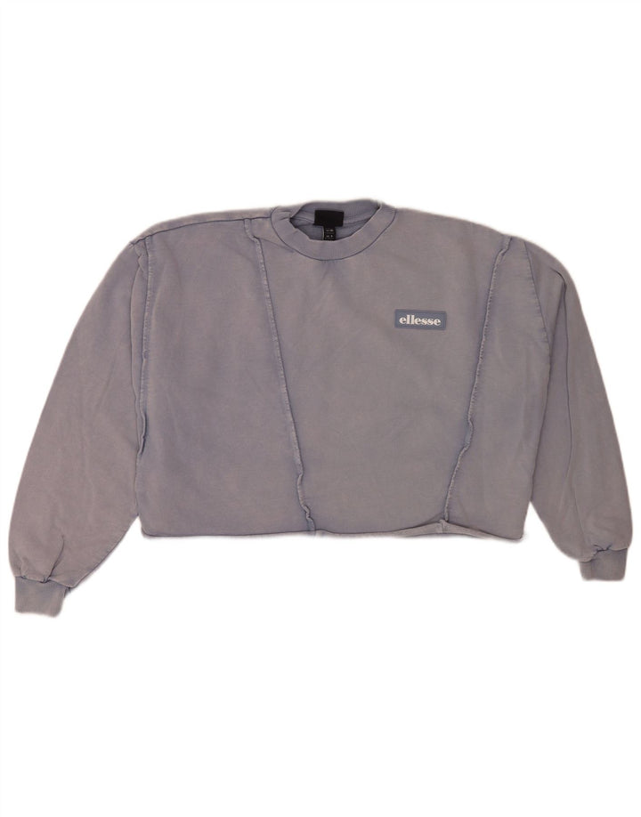 Damska bluza dresowa Ellesse Crop Oversize UK 8 Small Blue Cotton