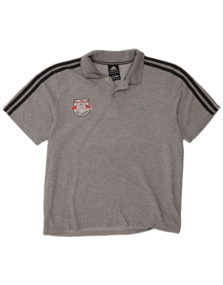 ADIDAS Mens Clima 365 Polo Shirt Large Grey Cotton