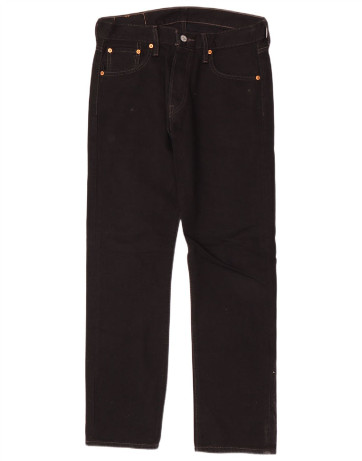 Męskie dżinsy Levi's 501 Straight W30 L30 Czarna bawełna