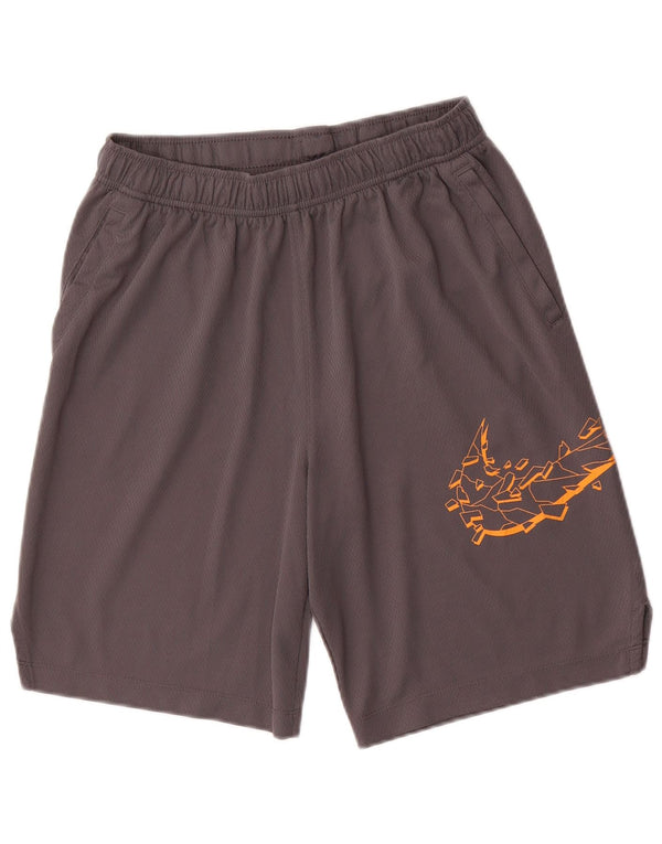 Chłopięce spodenki sportowe NIKE Dri Fit z grafiką, 13-14 lat, XL, szary poliester