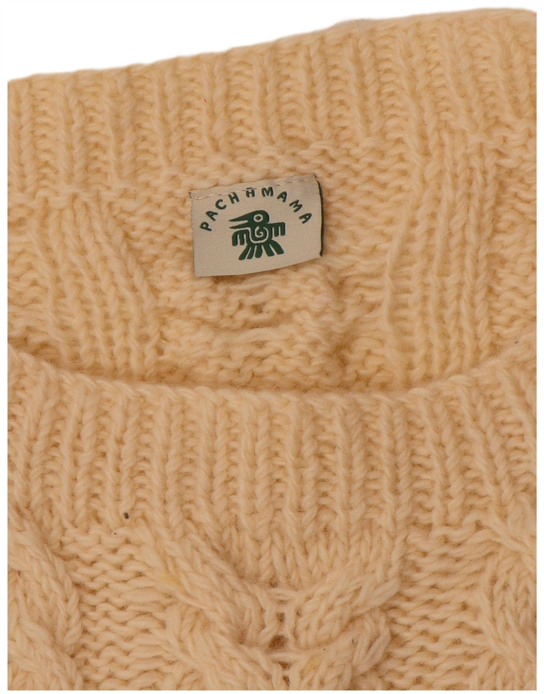 Pachamama Męski sweter z dekoltem w łódkę, duży, z białej wełny