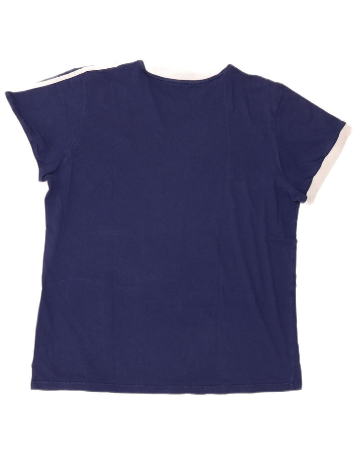 Damska koszulka Adidas Top UK 18 XL Niebieska bawełna