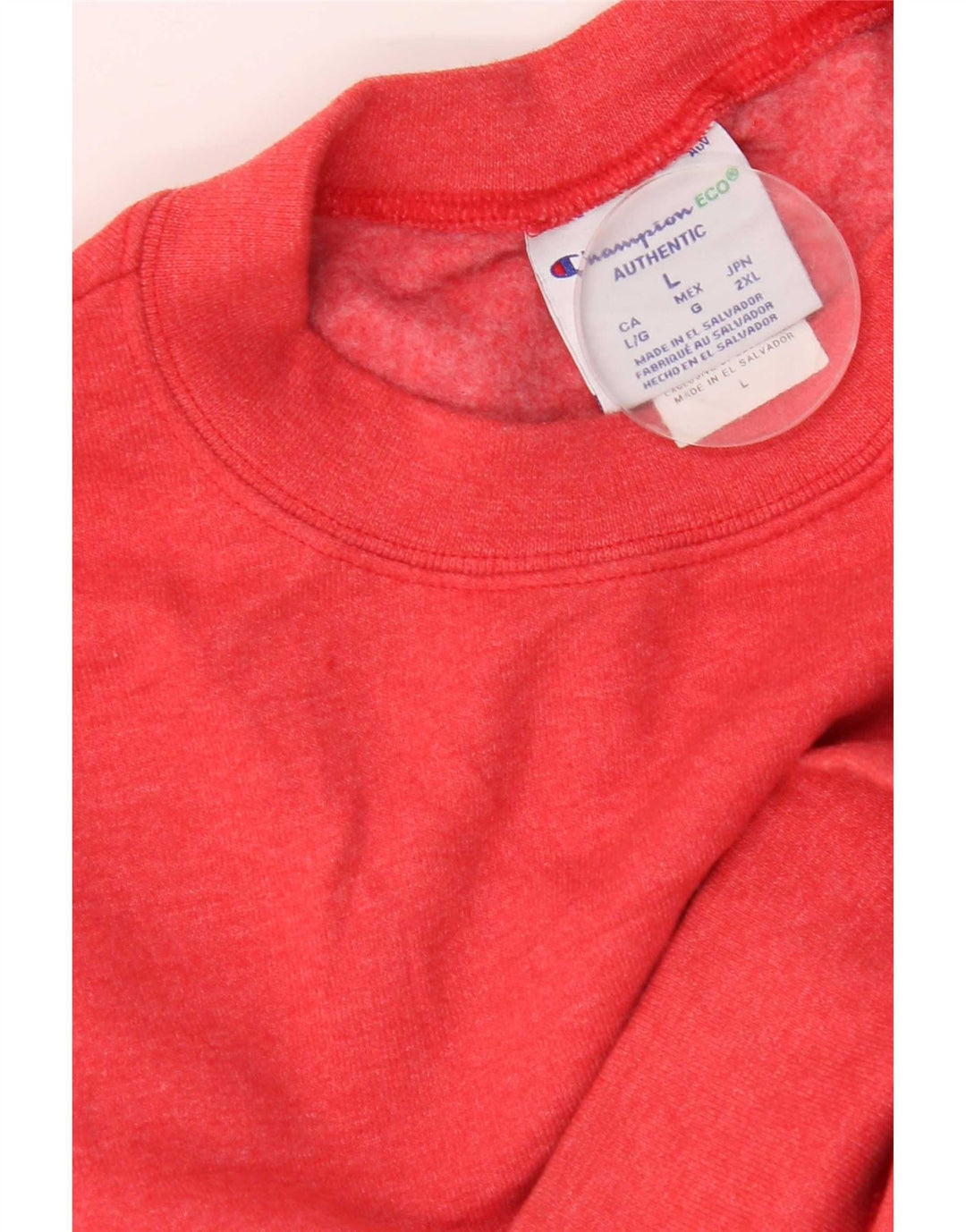 Męski sweter z grafiką Champion, duży, czerwony, bawełniany