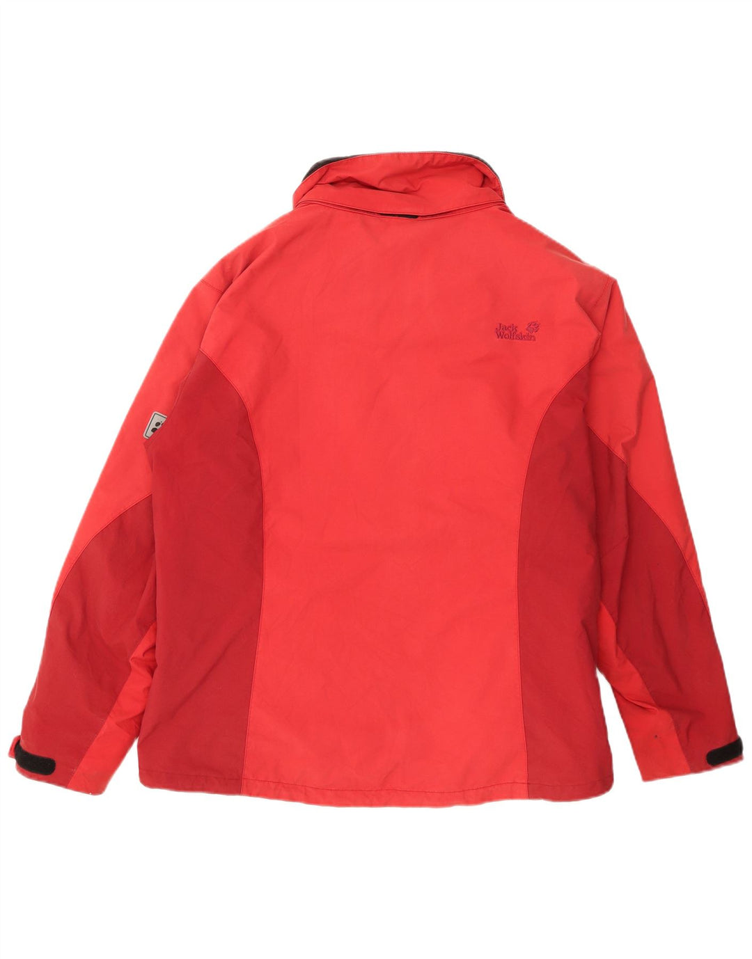 Damska kurtka przeciwdeszczowa Jack Wolfskin UK 14, duża, czerwona, poliamidowa