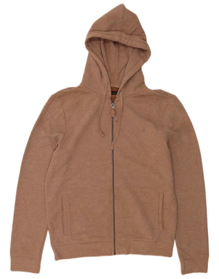 Męski sweter z kapturem i zamkiem All Saints, duży, brązowy, bawełniany