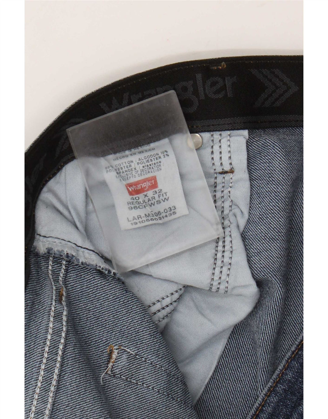 Męskie jeansy Capri Wrangler Regular Fit W40 L23 Granatowa bawełna
