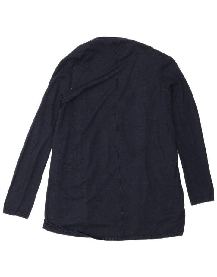 Sweter damski Zara z otwartym kardiganem UK 12, średni granatowy