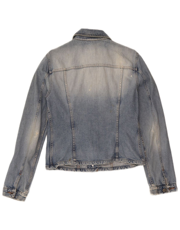 Damska kurtka dżinsowa Benetton UK 12, średnia niebieska, bawełniana